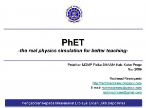 Pelatihan Phet mgmp kulonprogo-Rachmad Resmiyanto 2009