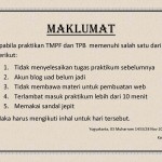 Maklumat untuk Praktikan TMPF dan TPB